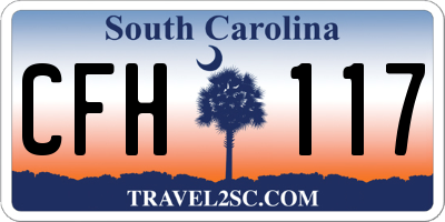SC license plate CFH117