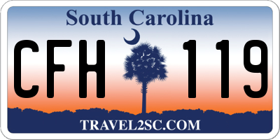 SC license plate CFH119