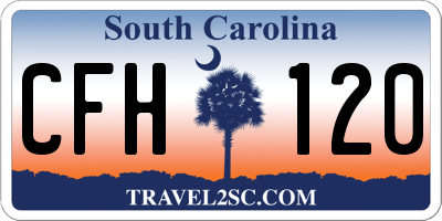 SC license plate CFH120