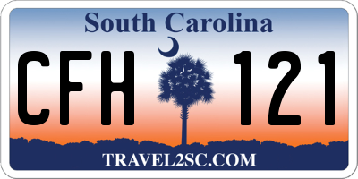 SC license plate CFH121