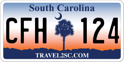 SC license plate CFH124