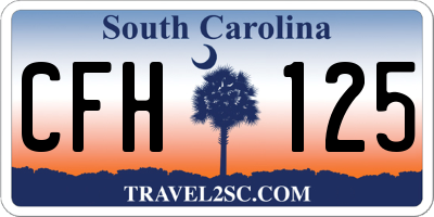 SC license plate CFH125