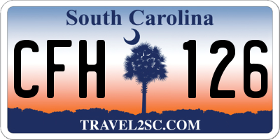 SC license plate CFH126