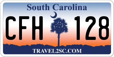 SC license plate CFH128