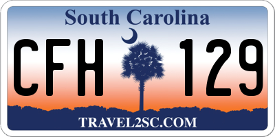 SC license plate CFH129