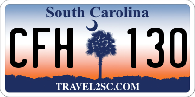 SC license plate CFH130