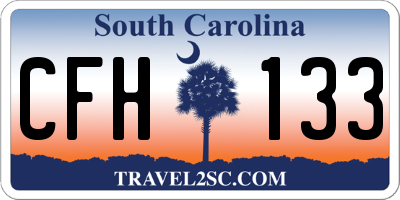 SC license plate CFH133