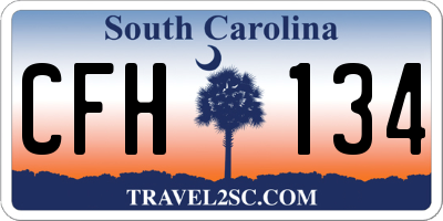 SC license plate CFH134