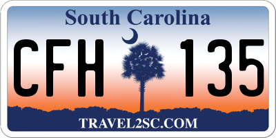 SC license plate CFH135