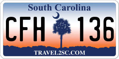SC license plate CFH136