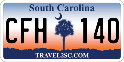 SC license plate CFH140