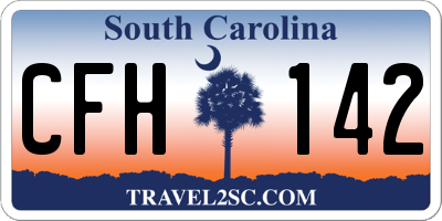 SC license plate CFH142