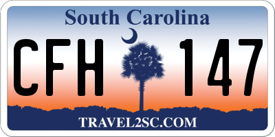 SC license plate CFH147