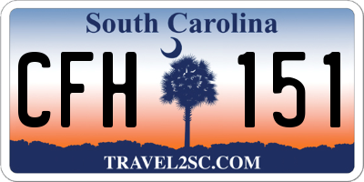 SC license plate CFH151