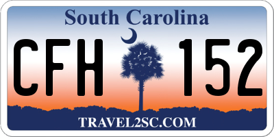 SC license plate CFH152