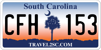 SC license plate CFH153