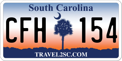 SC license plate CFH154