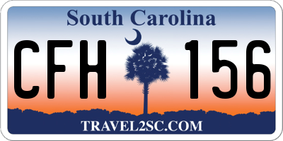 SC license plate CFH156