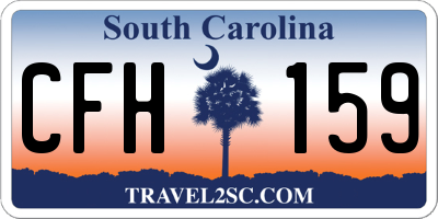 SC license plate CFH159