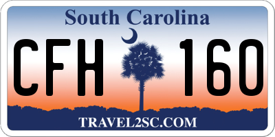 SC license plate CFH160
