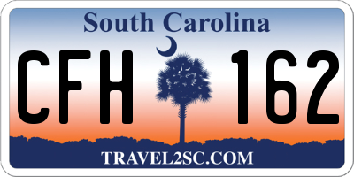 SC license plate CFH162