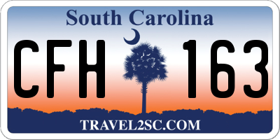 SC license plate CFH163