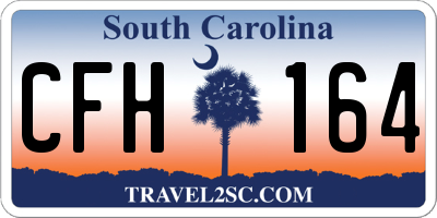 SC license plate CFH164