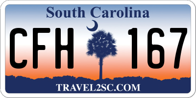 SC license plate CFH167