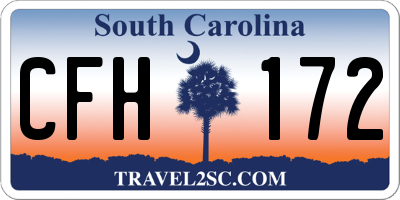 SC license plate CFH172