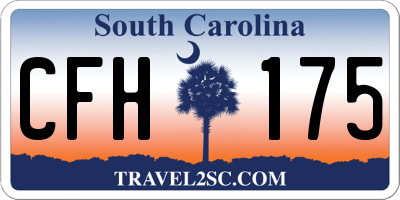 SC license plate CFH175