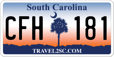 SC license plate CFH181