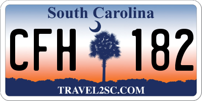 SC license plate CFH182