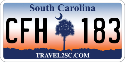 SC license plate CFH183