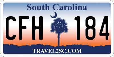 SC license plate CFH184