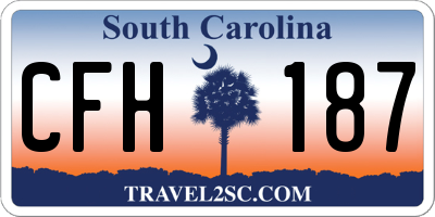 SC license plate CFH187
