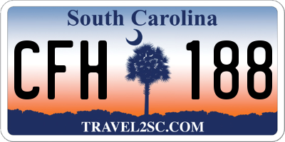 SC license plate CFH188