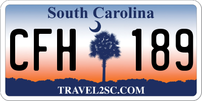 SC license plate CFH189