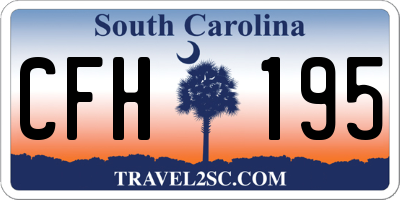 SC license plate CFH195