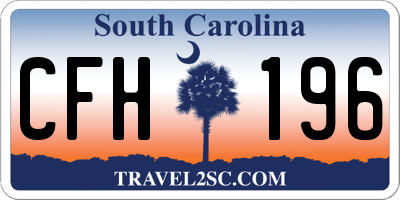 SC license plate CFH196