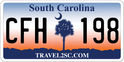 SC license plate CFH198