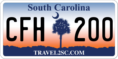 SC license plate CFH200