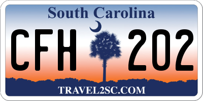SC license plate CFH202