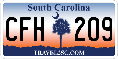SC license plate CFH209