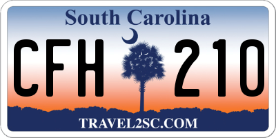 SC license plate CFH210