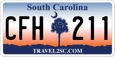 SC license plate CFH211