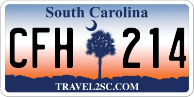 SC license plate CFH214