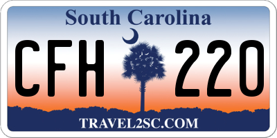 SC license plate CFH220