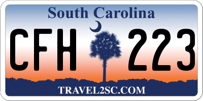 SC license plate CFH223