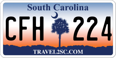 SC license plate CFH224