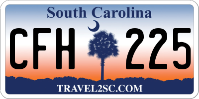 SC license plate CFH225
